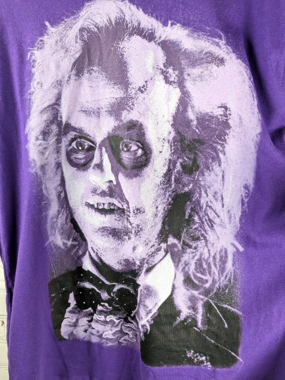Beetlejuice Full Face Purple Tee L - Picture 2 of 5